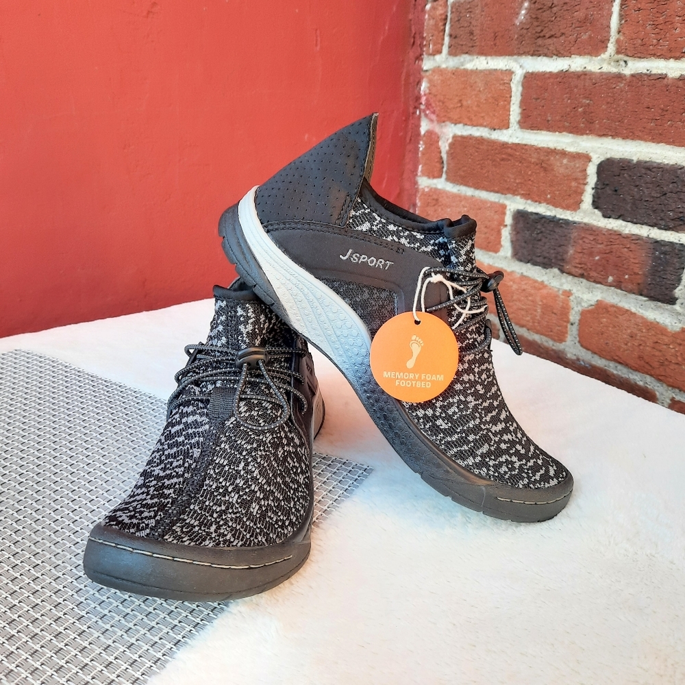 Jambu JSport Carly Laces Free Memory Foam Lightweight Sneakers 6.5 NEW - Picture 1 of 13